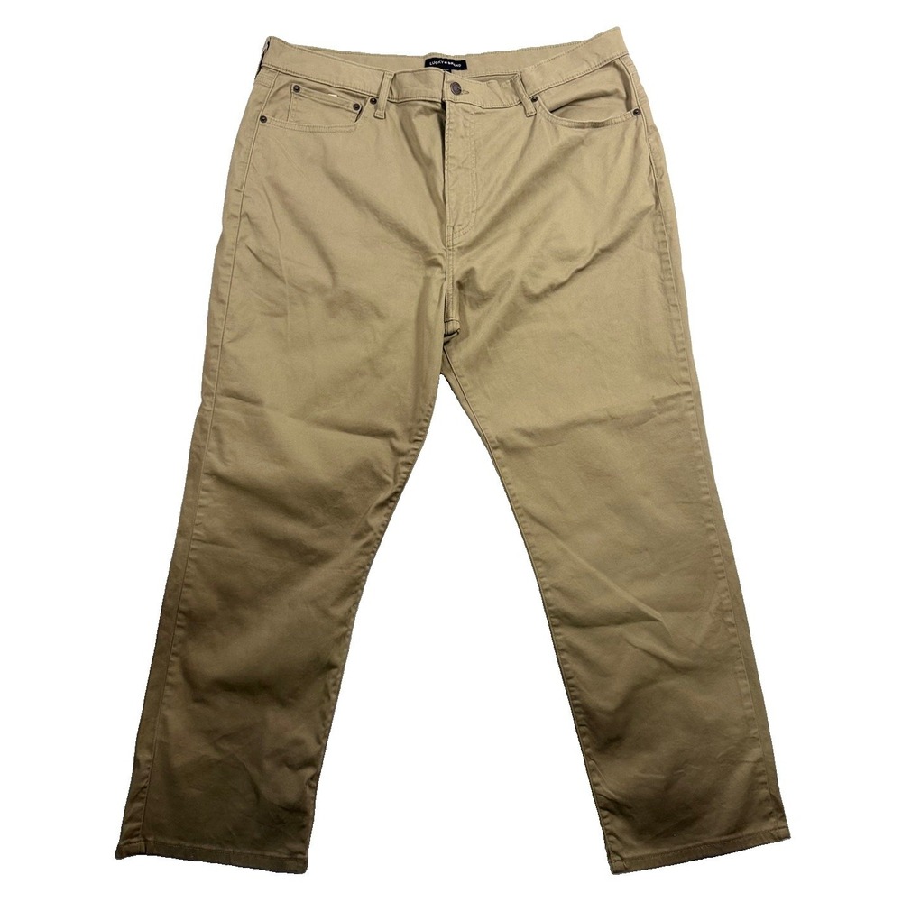 Lucky Brand 410 Athletic Straight Mens Pants Khaki Tan Size 40X30